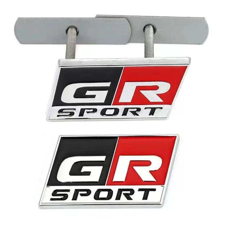 3D Metal GR Sport MGJDRYD Logo Car Front Hood Grille Emblem Badge Auto Side Fender Decal Sticker HDRYE for Toyota HV YARiS RZ RC RS Prius