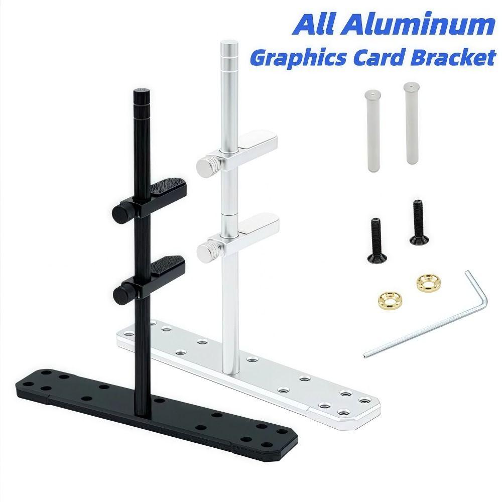 All Aluminum GPU Holder Adjustable DIY Graphics Card Bracket Compatible Fan Universal Graphics Card Base For Computer Case