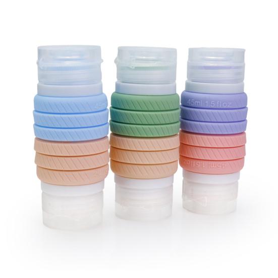 Double-Head Silicone Travel Bottle Leak Proof Reusable Lotion Conditioner Shampoo Storage Bottle Portable Foldable Refillable Toiletries Container
