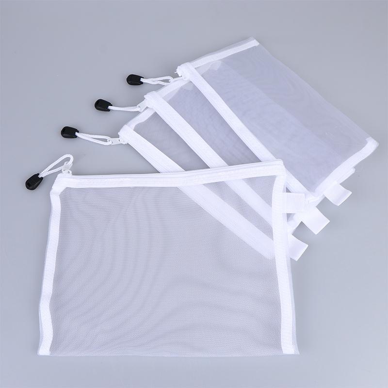 Zipper Mesh Bags 8 Pack 3 Sizes Waterproof Clear Lightweight Pouches for Outdoor Hiking Small Accessories Storage
