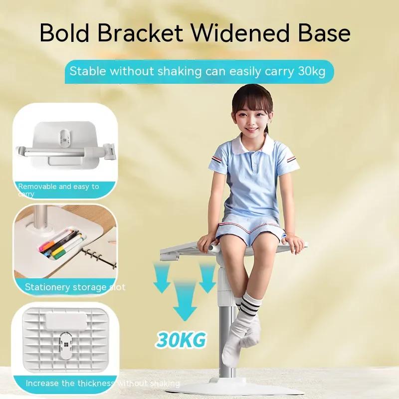 Oatsbasf Floor Reading Stand 43-78cm Height Adjustable Tablet Stand Book Shelf Liftable Reading Table Foldable Pad Laptop Holder