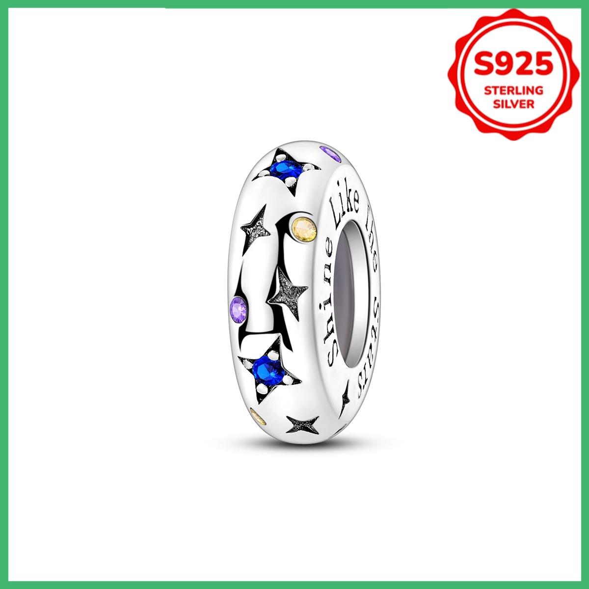 

925 silver clover snowflake safety buckle for women DIY charm beads fashion jewelry making