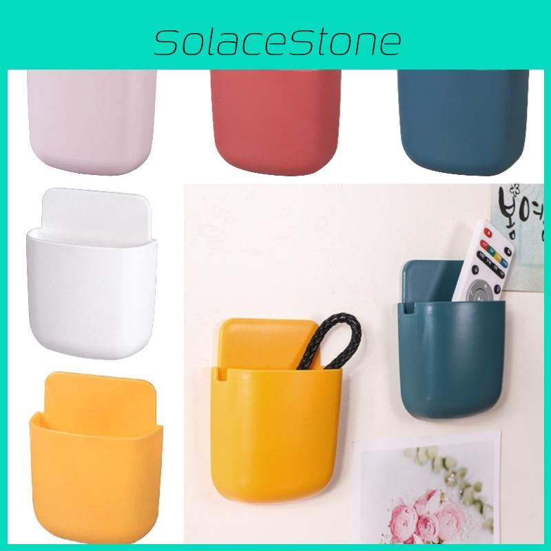 Wall-mounted Smart Tv Remote Control Holder Pp Material Stick-on Multi-functional Storage Box