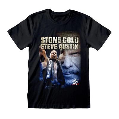 WWE Unisex Erwachsenen Stone Cold Steve Austin Foto T-Shirt