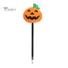 Ergonomic Ballpoint Pen Halloween Pumpkin Gel Ink Pen, 0.7mm Rollerball with Plush Pumpkin, Marker Novelty Black for Party Favors, Gift Supplies