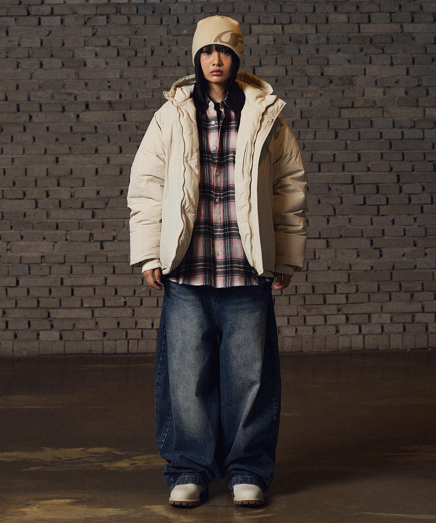 Filluminate Hiver Soir Hooded Padded Jacket - Beige