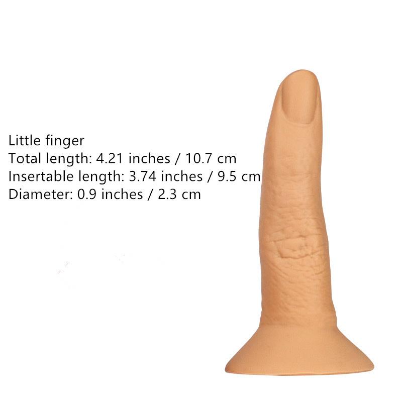 Plug anal moale pentru degete masculine Cinci degete mari din silicon Simulare cu degetul mic Penis Masturbare feminină Stick Dildo mare