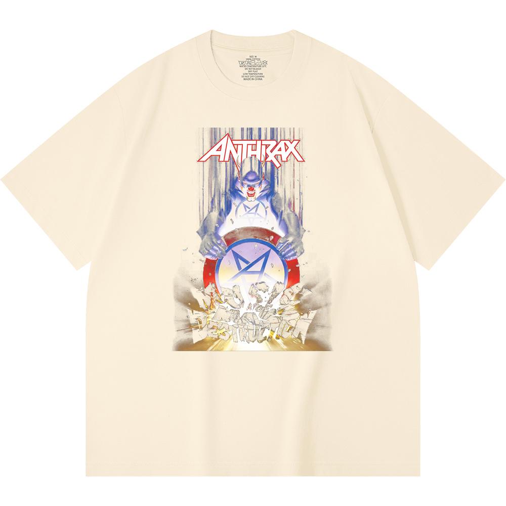 T-shirt Heavy Metal 100% Cotone 230 Gsm Stampa Band Rock Musica Popolare Unisex T-shirt Pesante in Cotone