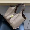 Women's Vegetable Basket Standard Cloth Bag Large Capacity Niche Design PU Sub-mother Bucket Bag