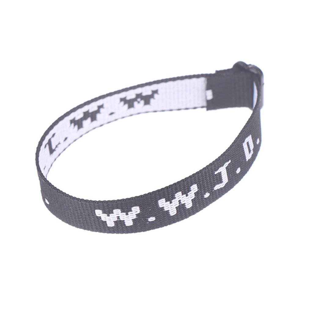 4 Stück WWJD Armbänder Religiös Christlich WWJD Armband Was Würde Jesus Tun Gewebte Armbänder für Männer Frauen Kind Junge Paar