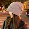 Small Pile of Hats for Women In Spring and Autumn Versatile Plush Hats for Winter Knitted Head Hats for Black Big Heads Cold Hats