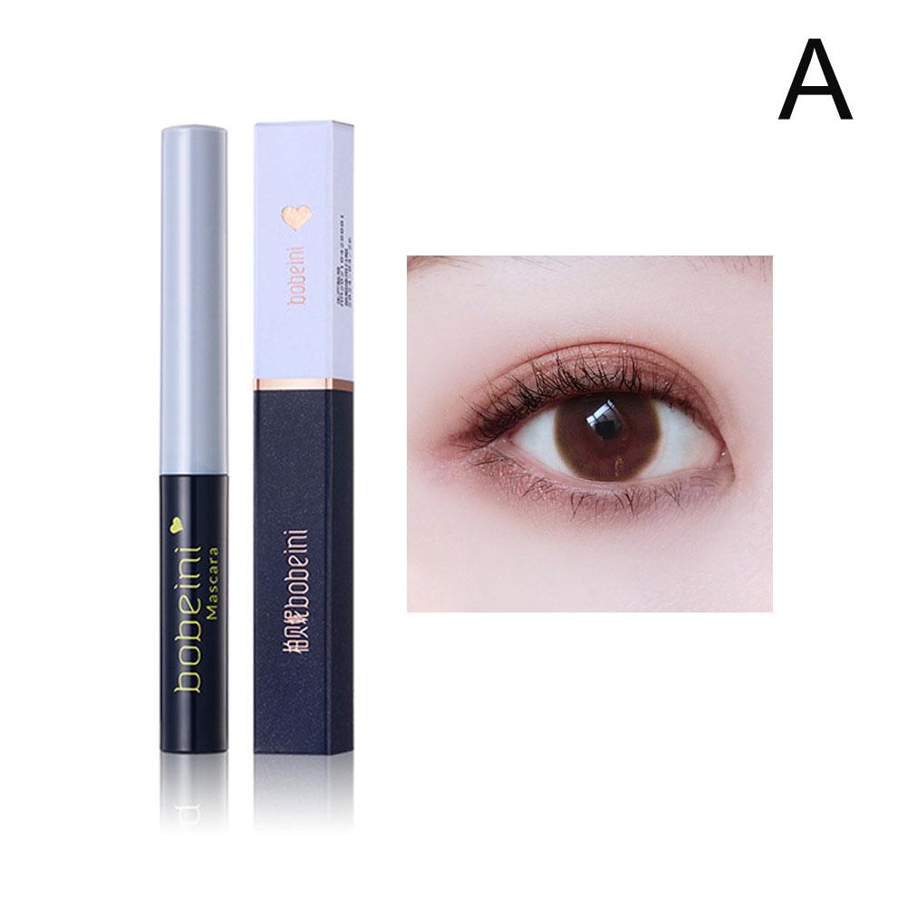 Wasserdichte Mascara Schwarzbraun Geschwungene Wimpern Mascara Kleine Schnelltrocknende Bürste Und Für Anfänger F7M4