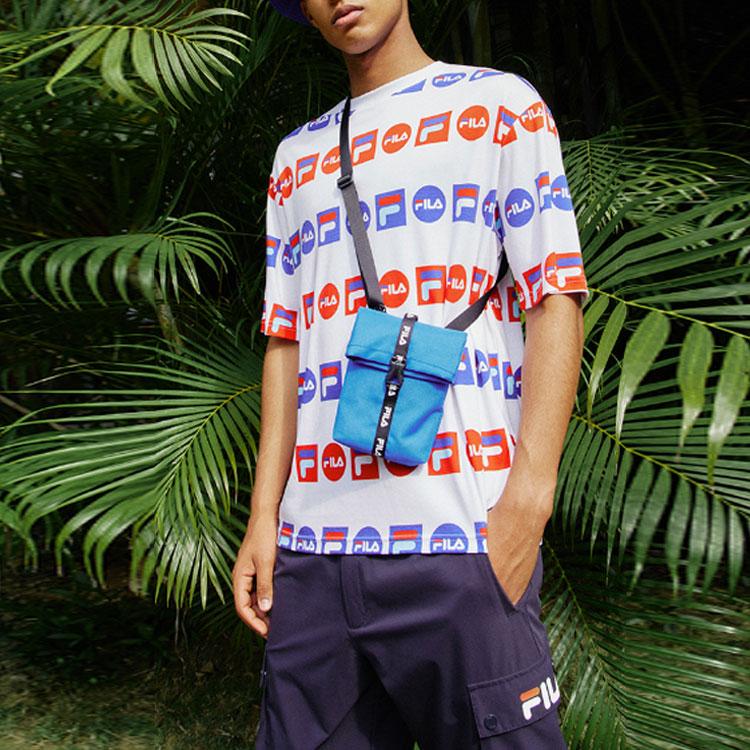 Fila Logo Print Sports Loose Round Neck Short Sleeve T-Shirt Men Tops Standard-White F51M128154F-WT