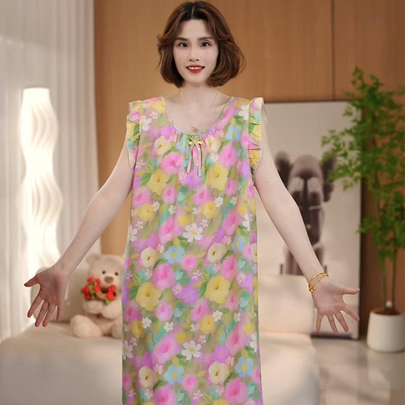 Women's Cotton Silk Camisole Pajama Dress - Summer, Loose Fit, Cute Japanese Style, Sexy and Thin, Perfect for Students