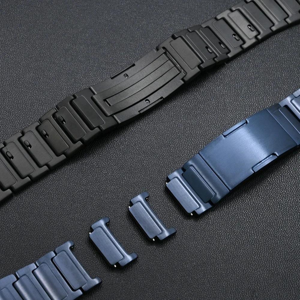 22mm Luxury Titanium Watchband for Huawei Watch GT5 Pro GT4/5 46mm Watch 4 Pro 3 Pro Strap Business Bracelet for Amazfit Balance
