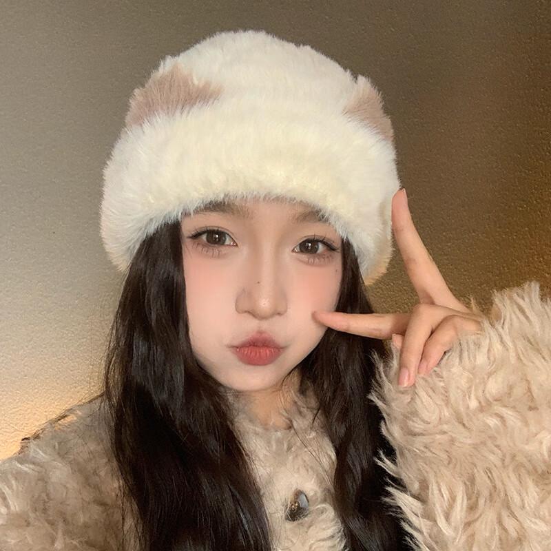 MEET SUNNY Women s Fluffy Knitted Winter Hat One Size