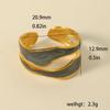 Luxury Non-Fading Drip Oil Open Ring - European and American Style Stainless Steel Statement Jewelry