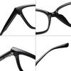 0 -0.5 -0.75 To -6.0  Anti Blue Rays Oval Prescription Spectacles With Cylinder Vintage Spring Hinge Short-Sight Eyewear