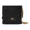 Burberry Horseshoe Drawstring Shoulder Bag With Brushed Metal Hardware Women Shoulder Bag Black 81184491