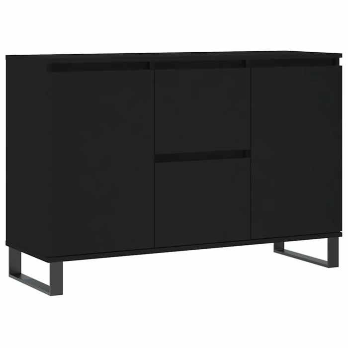 VidaXL Buffet, Armoire Latérale avec Pieds, Meuble de Rangement, Organisateur de Salon Salle de Séjour Intérieur, Noir Bois 827213