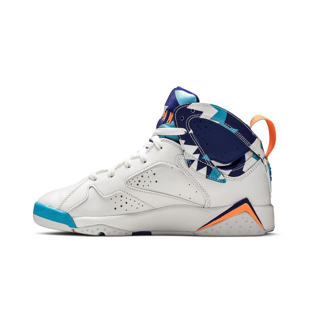 Air Jordan 7 Retro Grade School 'Chlorine Blue' (Unisex) White / White / Chlorine Blue Kids' Basketball Shoes 442960 100
