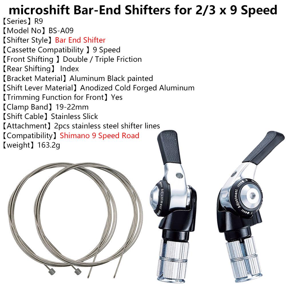 MicroShift 2/3 X 9-11 Speed Bar End Shifters