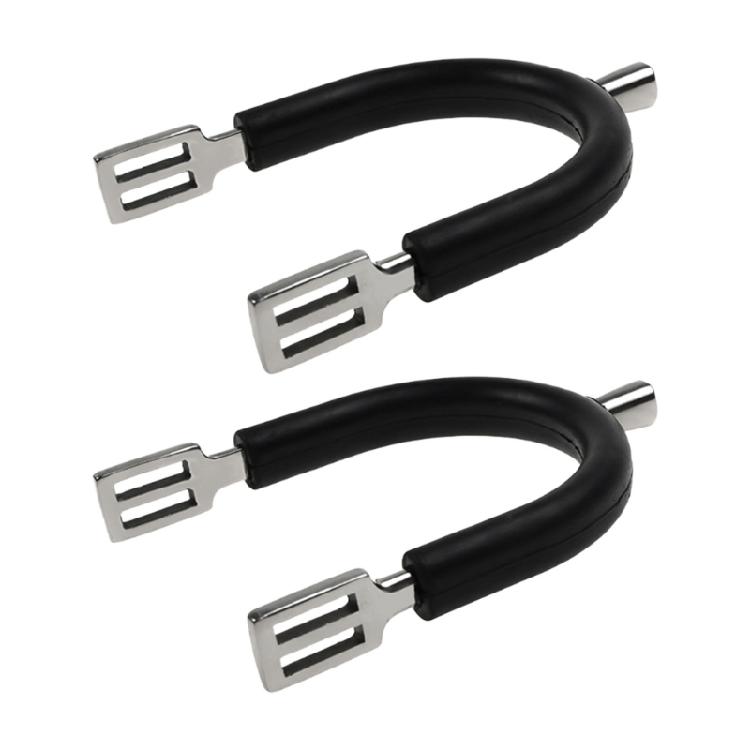 Rubber Covered Bumper Horse Spur Replacement Roping Spur Rustproof Horse Boot Spur for Equestrians Competition Enduring 1