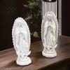 Handmade Retro Figurine Our Lady of Guadalupe Religious Statue, Virgin Mary Figurine, Resin Sculpture, Collectable Character Inspirational Art