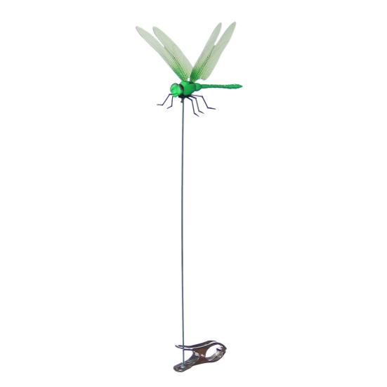 Dragonfly Clip with Pole Garden Decor Dragonfly Hat Clip 3D Artificial Dragonfly Rod Clip for Men And Women Hat Outdoor Plants