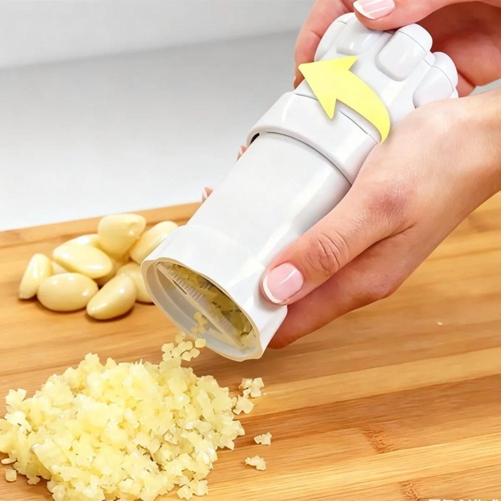 Spremiaglio multifunzionale, affetta aglio, adatto per cucinare in cucina, piccolo utensile da cucina, trita aglio, tipo a rotella