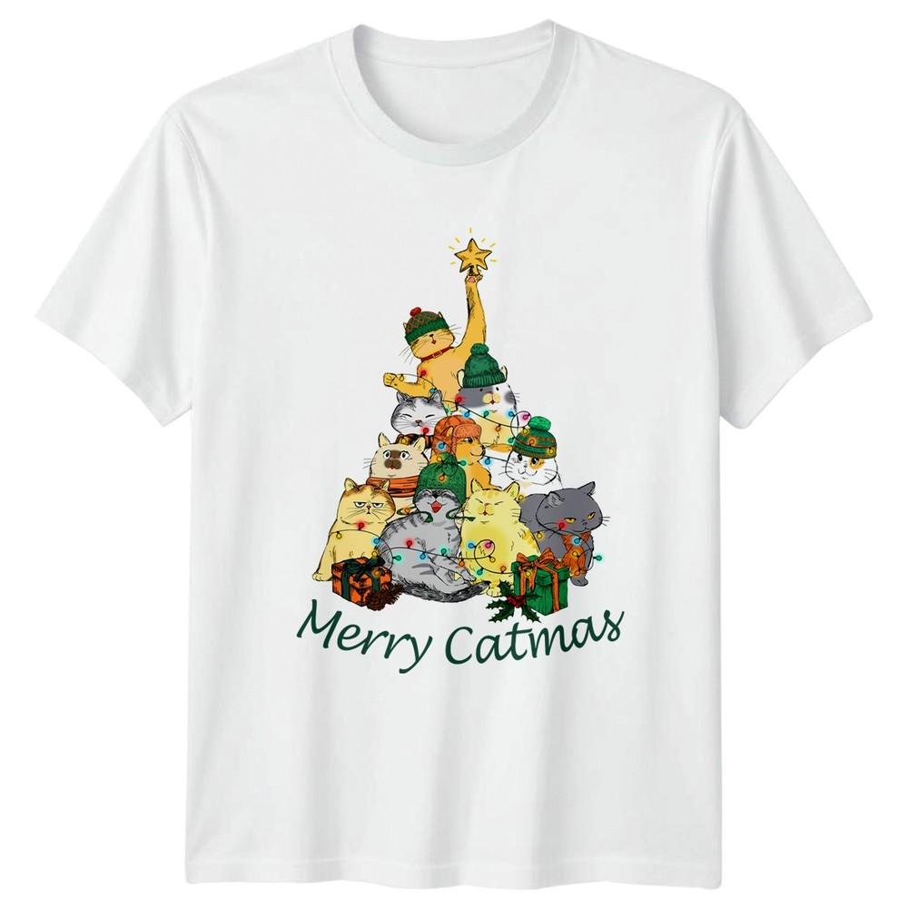 Merry Catmas TShirt Christmas Cats Christmas Gift For Him And Her S