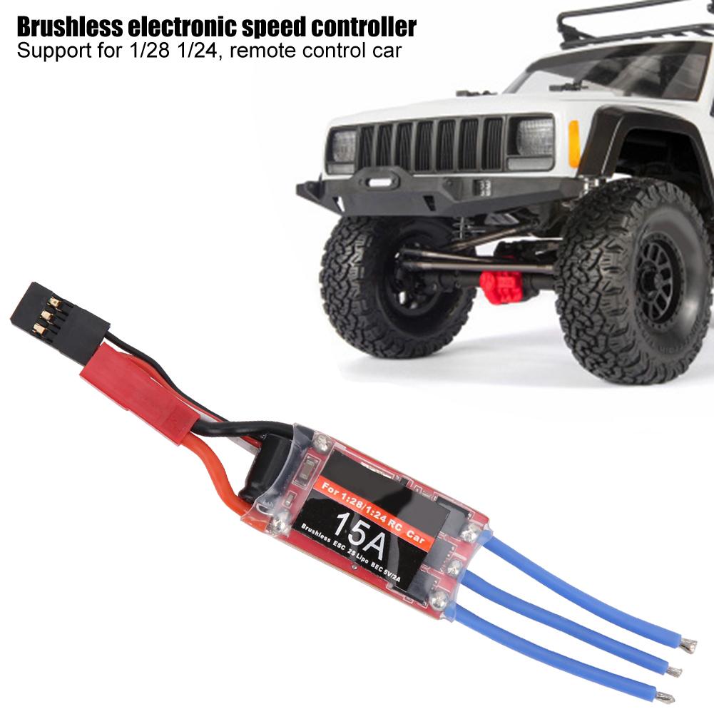 15A RC Brushless ESC Remote Control Car Upgrade Accessories for 1/28 1/24 JST Power Plug