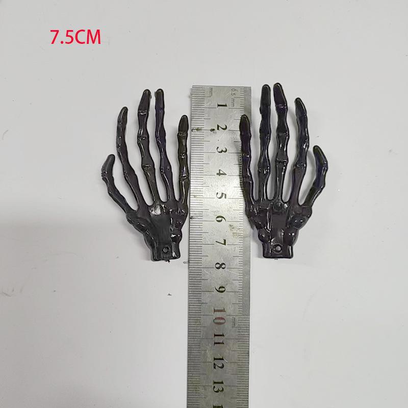 Halloween Ghost Skeleton Hand Prop - White & Black 7.5-10CM - DIY Prank Decoration Toy