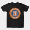 Herren Schwarzes T-Shirt mit Aufdruck Denver Broncos – Vintage Kreis-Emblem-Logo (Est. 1960) Baumwoll-T-Shirt mit No-Cut-Transferpapier-Druck