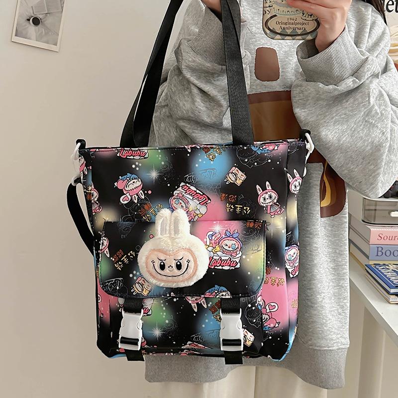 New cartoon Labubu shoulder bag cute beautiful girl handbag high value pendant bag CLE
