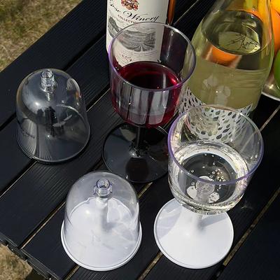 Collapsible Wine Glasses for Travel Portable Detachable Plastic Cocktail Cup Lightweight Anti-fall Wine Glass for Party Picnic