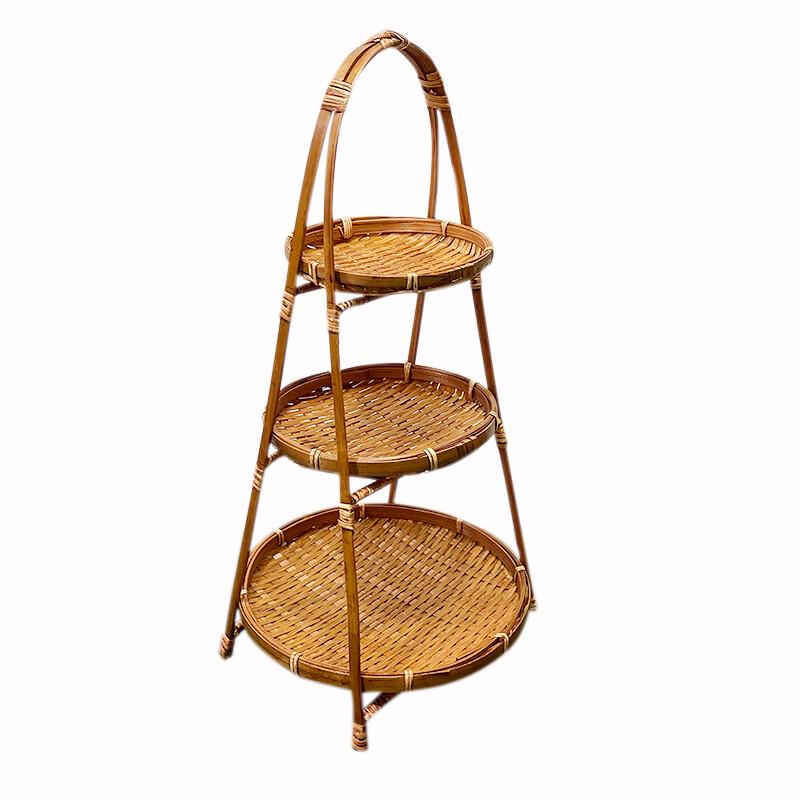 Handmade Bamboo Woven Square Small Basket