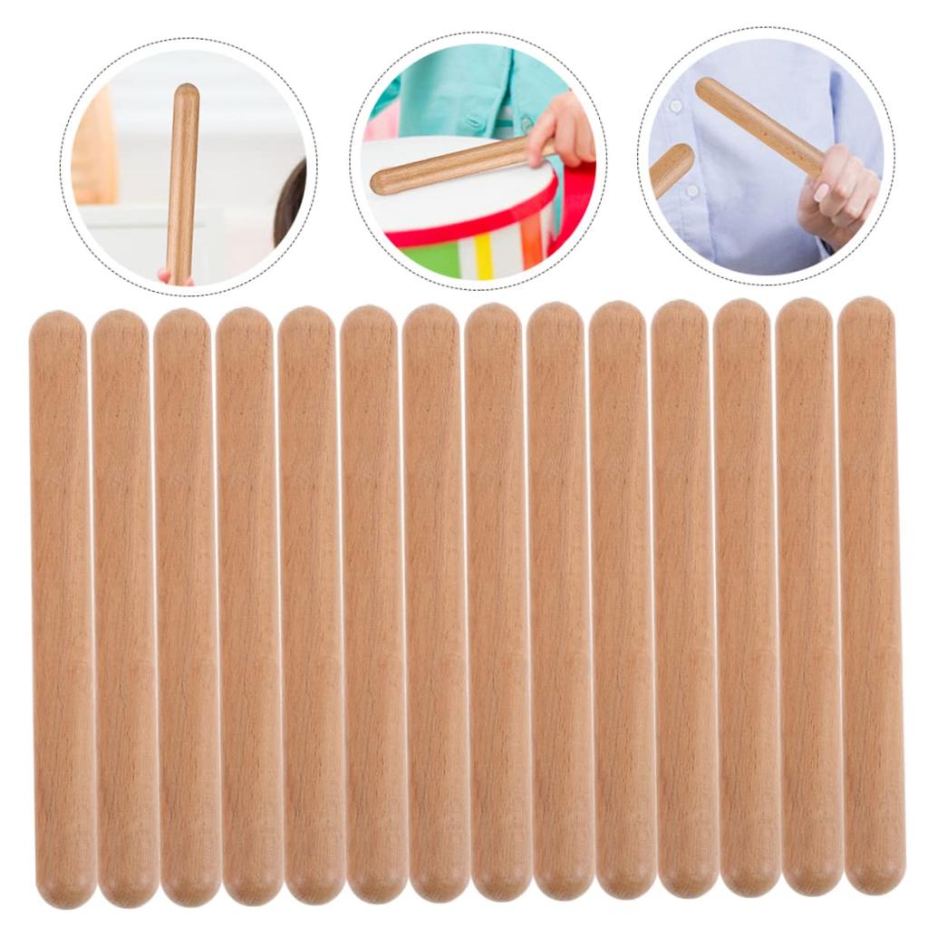 Abaodam 20pcs Butter Party Rhythm Sticks, Kids Educational Tool, Kids Musical Instrument Sticks, Musical Instrument for Kids, Rhythm Sticks, Wooden