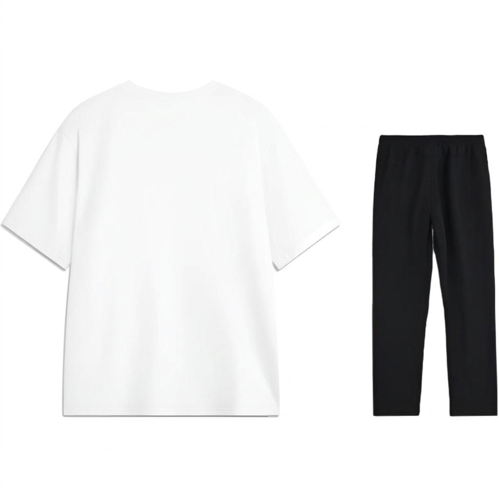 Li-Ning Comfortable Breathable Sweat-Wicking Skin-Friendly Simple Versatile Casual Sports Suit Men suit AHSVD61-1+AKLU881-1