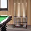 10 Holes Billiard Pool Stick Holder Golf Clubs Rods Bracket Shelf Floor Standing