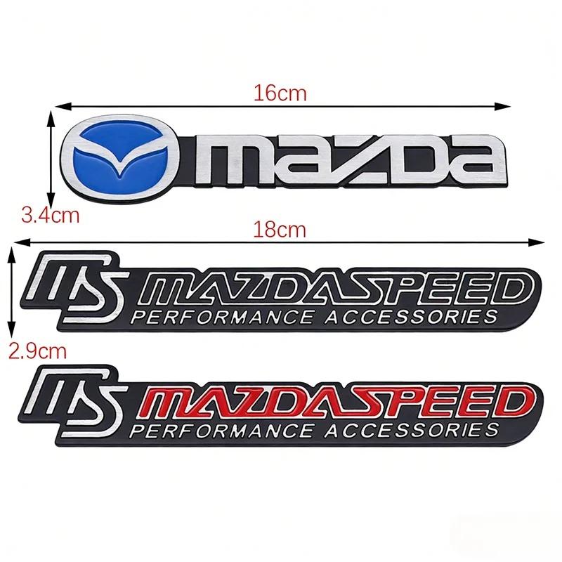 Mazdaspeed 3D Metal Car Body Badge Rear Trunk Grille Emblem Decal For Mazda 2 3 6 CX5 CX30 CX50 CX4 MX5 CX8 CX7 CX9 CX3 BT50 FF26