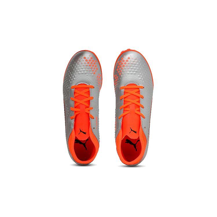 Puma One 4 Comfortable Sports Trend Mid-Top Kids Football Shoes Kids Football Shoes Orange Silver 104785-01