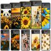 Schöne gelbe Sonnenblumen-Aufdruck Stoßfeste Hartschale Für Samsung Galaxy Z Flip 6 5 4 3 5G Handyhülle Z Flip3 Flip4 Flip5 Flip6 Bl