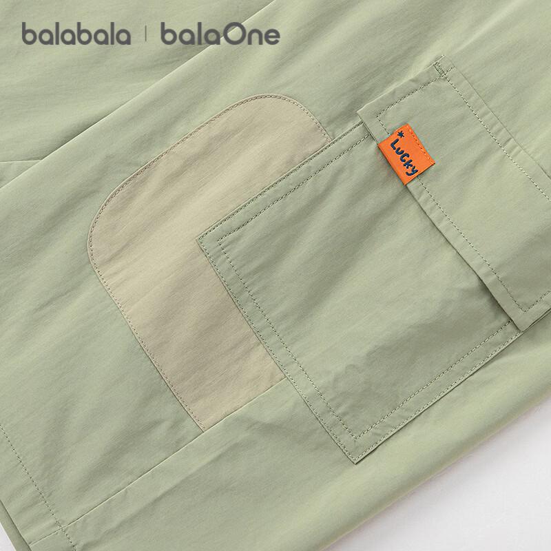 Balabala Boys' Summer Cooling Cargo Capri Pants