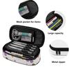 School Pencil Case Zipper Closure High Capacity 300D Polyester with Main Compartment Mesh Pocket and Pen Slots for Everyday Study