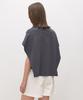 Seutimillon Bolero Cape Detail Short Sleeve T-Shirt_Charcoal