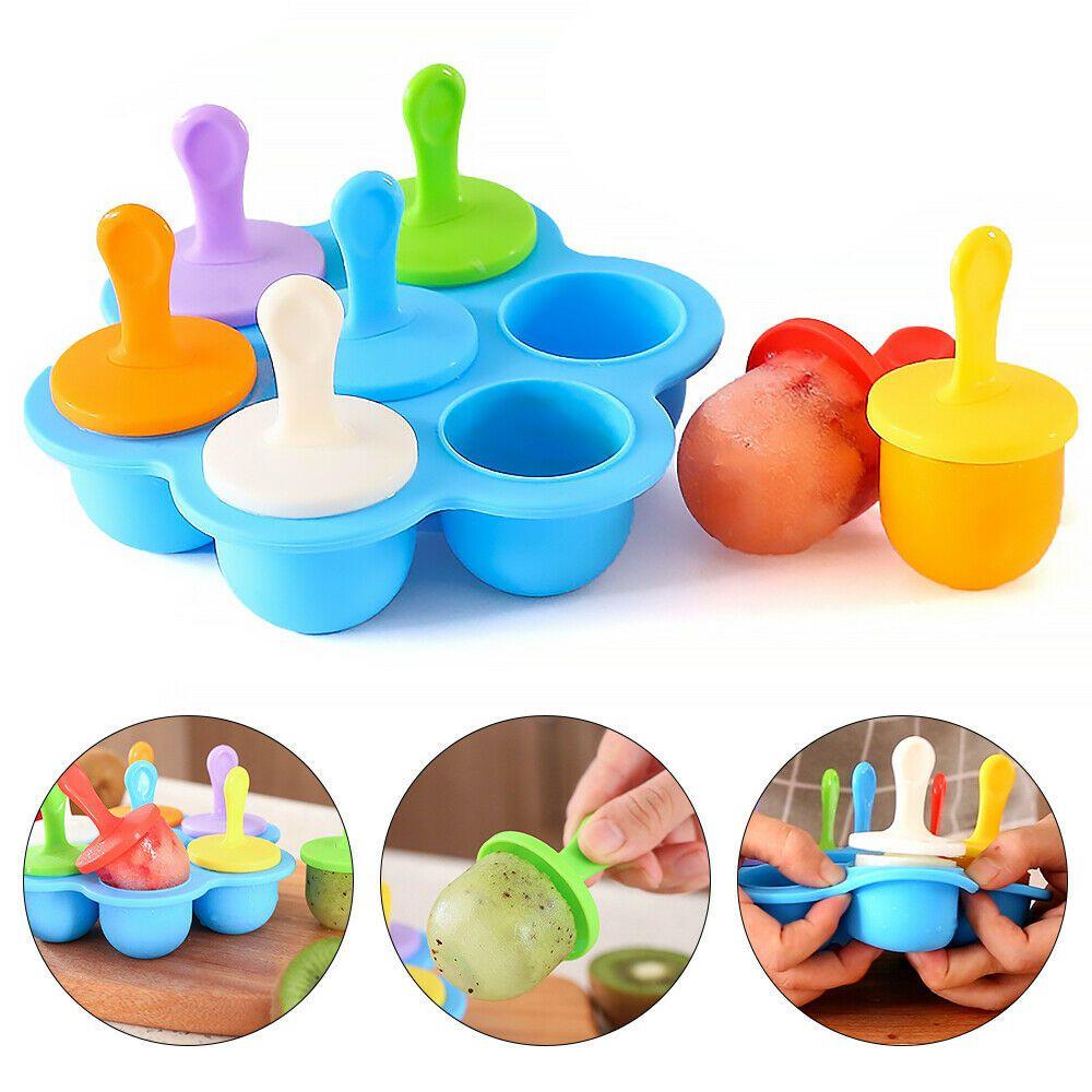 High Quality Food Grade Silicone Mini Ice Lolly Cream Maker Mold Tray For Diy Popsicles