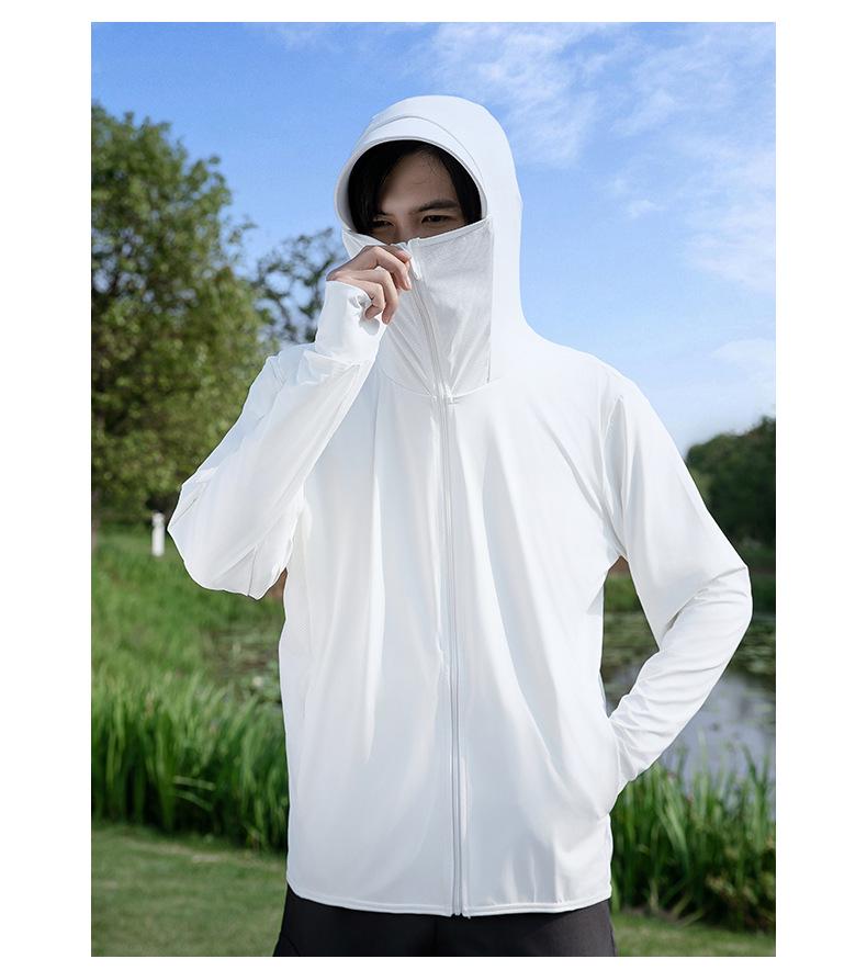 Unisex Ice Silk Sun Protection Jacket: Hooded, UV-Resistant, Ideal for Cycling, Fishing, and Outdoor Sports in Summer