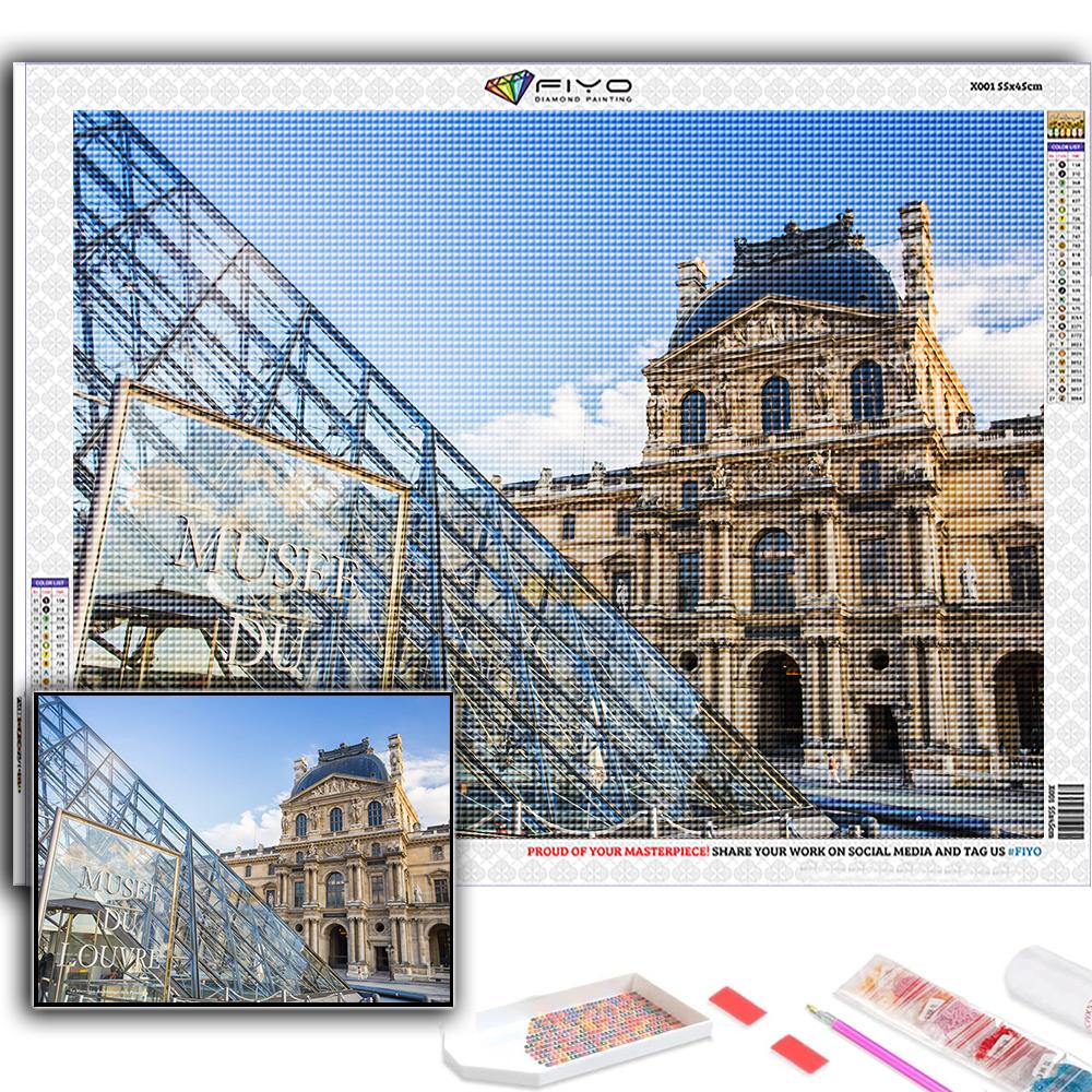 Cross Stitch Kit DIY Diamond Embroidery Louvre Museum Diamond Painting Home Decor