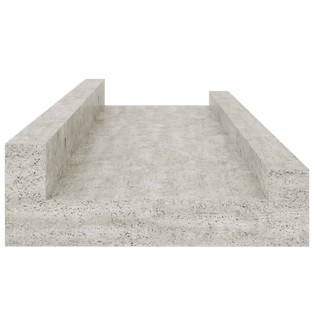 Vidaxl Półki Ścienne, 4 Szt., Szarość Betonu, 40X9X3 Cm